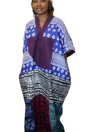 Royal Essence Kaftan – Indigo Mosaic Edition