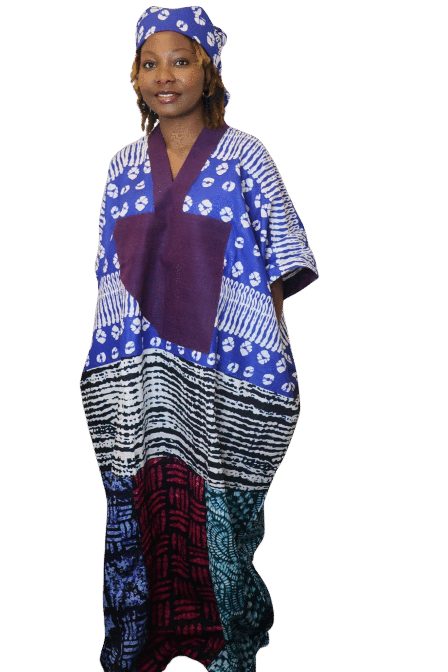 Royal Essence Kaftan – Indigo Mosaic Edition