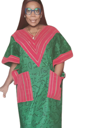 Ada Vibe Kaftan – Emerald & Rose Edition
